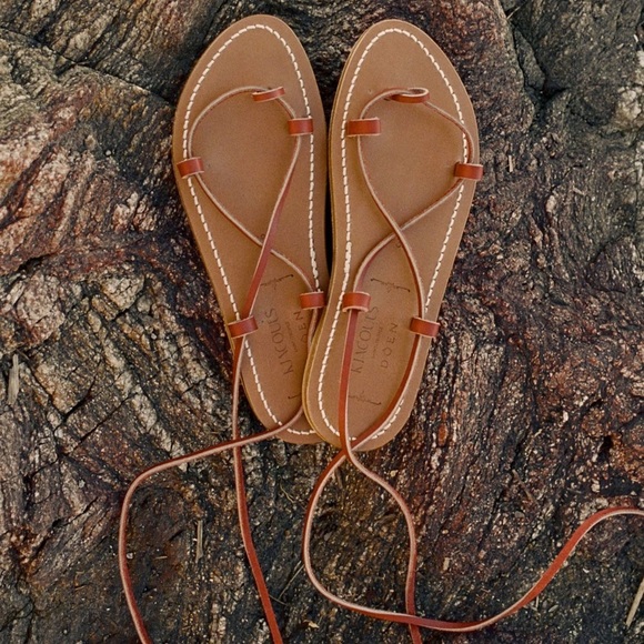NIB DÔEN & K.Jacques Bikini Sandal | Sz 40 (9) | Rouge Vachetta (Tan) - Picture 7 of 16